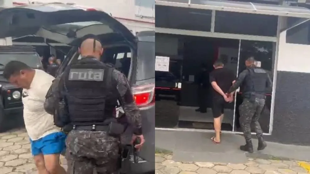 Dois homens procurados por roubo, extorsão e sequestro são presos em uma casa alugada na Praia Grande em Ubatuba